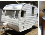 vintage camper trailer restoration paneling