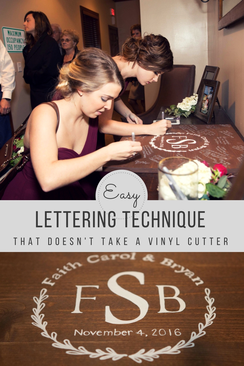Easy lettering technique